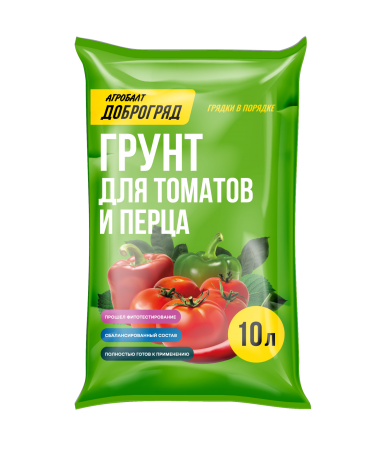 Агробалт, Доброгряд - Грунт для томатов и перца, 10 л